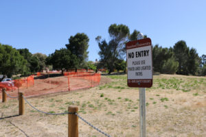 Construction begins to replace Scary Path with lighted walkway