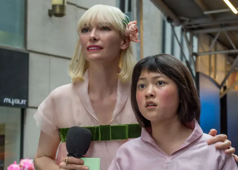 Tilda Swinton and Ahn Seo-hyun in Bong Joon-ho's 'Okja' (Courtesy of Netflix).