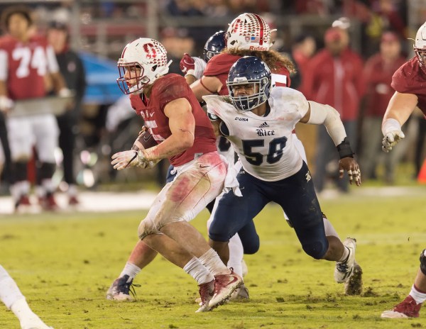 Preseason C-USA Defensive Player of the Year Emmanuel Ellerbee (58, above) will try to lead the Owls defense against the Cardinal attack. (DAVID BERNAL/isiphotos.com)