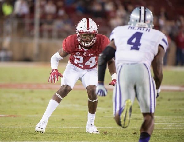 Quenton Meeks knows how to galvanize his teammates with showtime plays at cornerback. The junior will help lead an intimidating group in the defensive backfield this year. (JOHN TODD/isiphotos.com)