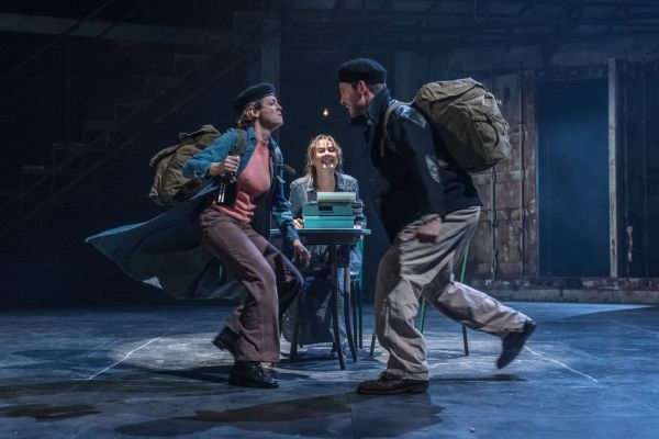 Emily Wachter, Niamh Cusack and Toby Wharton in a stage adaptation of "My Brilliant Friend." (MARC BRENNER/Rose Theatre Kingston)