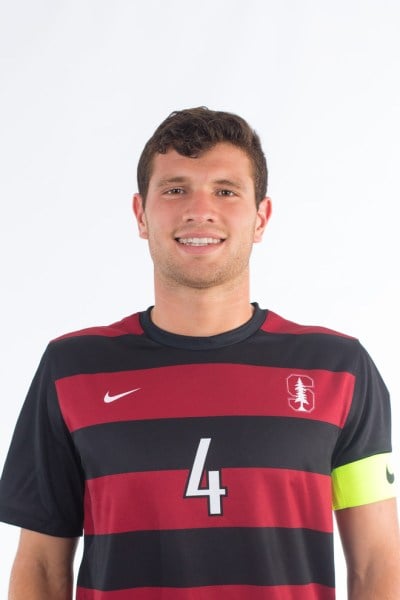 Senior defender Tomas Hilliard-Arce scored against Cal on Sunday with a clean header off a corner kick.(ANDREW VILLA/isiphotos.com)