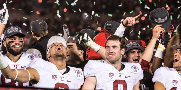 Quarterback Kevin Hogan '15 (right) had his first NFL start on Sunday for the Cleveland Browns in the loss to the Houston Texans.(SAM GIRVIN/The Stanford Daily)