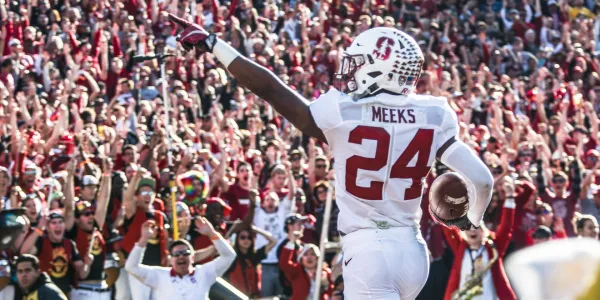 Junior cornerback Quenton Meeks (above) needs to have a strong game against the Cougars prolific passing attack.(SAM GIRVIN/The Stanford Daily)