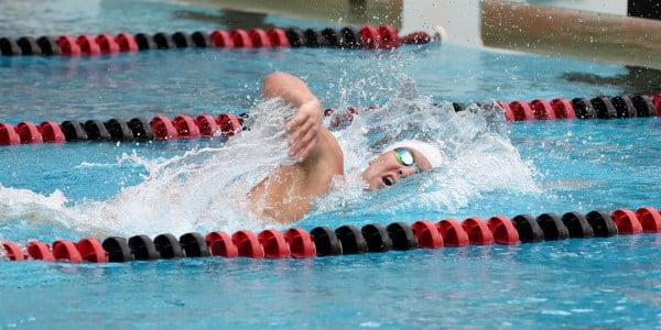 Sophomore Grant Shoults  had a time of 1:37.38 in the 200-fly against Cal.(HECTOR GARCIA-MOLINA/isiphotos.com)