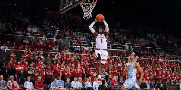 Freshman guard Daejon Davis (1) had his best game yet for the Cardinal as he chipped in a career-high 17 points, grabbed five rebounds and dished four assists in Stanford's 70-54 win over Montana.(BOB DREBIN/isiphotos.com)