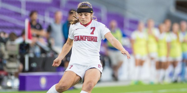 Jaye Boissiere's game winning score lifted the Cardinal above UCLA for their second national title. Boissiere earned the College Cup Most Outstanding Player award for her performance this weekend. (JIM SHORIN/isiphotos.com)