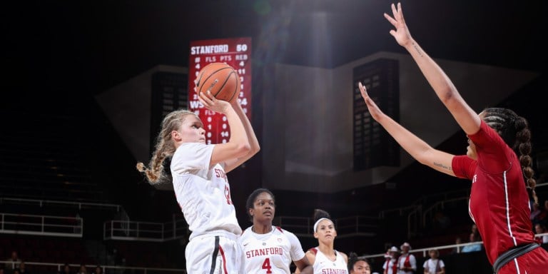 Senior guard Brittany McPhee (above) leads the team in points per game (17.1), and she has the team rolling into rematches against USC, UCLA.(BOB DREBIN/isiphotos.com)