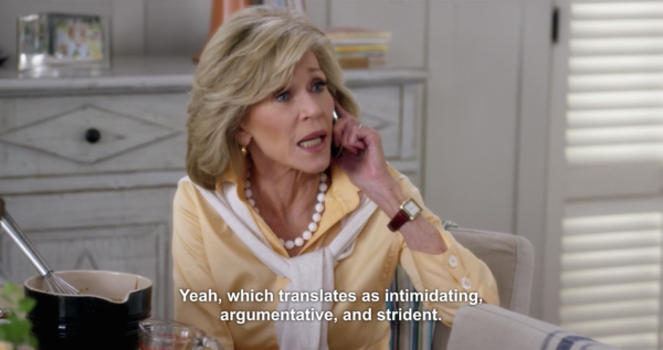 Living with a roommate as told by 'Grace and Frankie screencaps