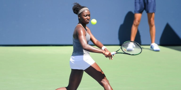 No. 64 ranked senior Melissa Lord (above) is 12-4 on the season in individual play. Her performance in singles and doubles has helped the Cardinal to a 10-game winning streak. (MIKE KHEIR/The Stanford Daily)