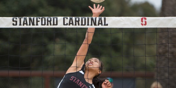 Senior Catherine Raquel (above) and freshman partner Kate Formico won their match at the No. 3 spot to ignite the attempted comeback of the Cardinal. (ERIN CHANG/isiphotos.com)