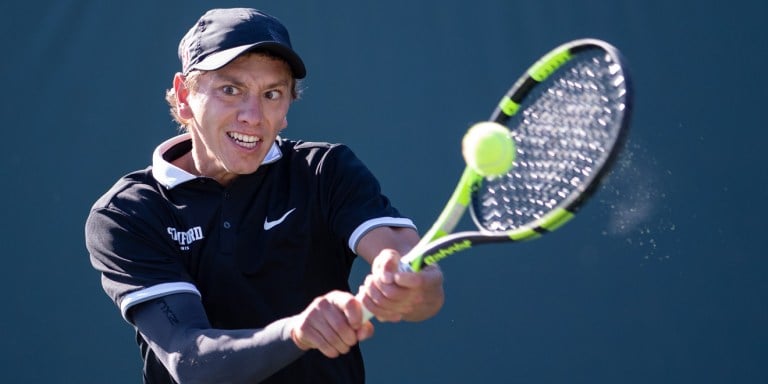 Senior David Wilczynski (above) played in his final home match on Saturday, capping his successful career with a clinching singles victory for the Cardinal. (LYNDSAY RADNEDGE/isiphotos.com)