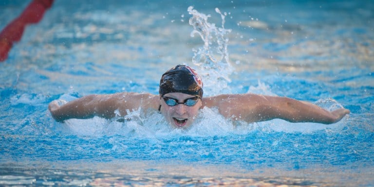 STANFORD, CA - January 20, 2018: The Stanford Cardinal defeated the Arizona State Sundevils 176-113, at Avery Aquatic Center.