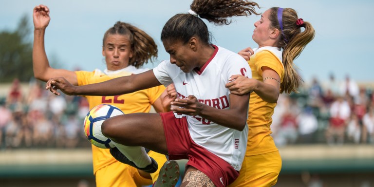 Sophomore forward Catarina Macario (above) scored two goals against the Oregon Ducks the last time the Cardinal took them on. (JIM SHORIN/isiphotos.com)