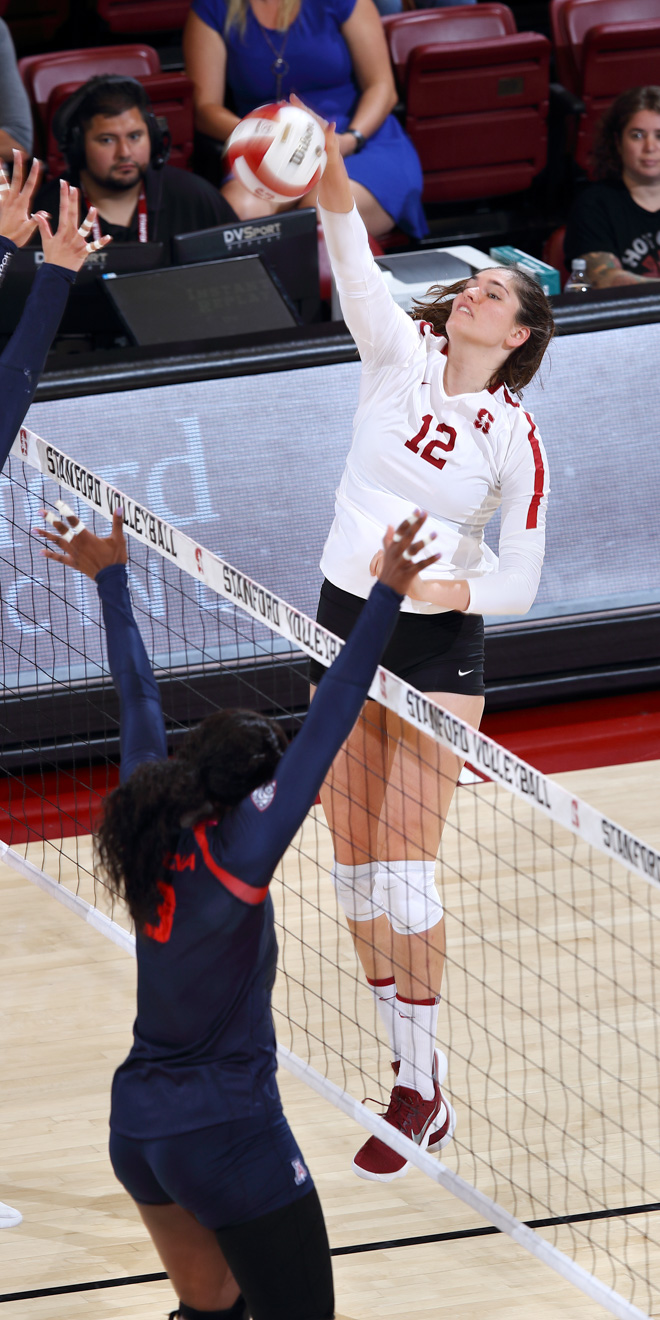 Audriana Fitzmorris (above) junior opposite has been instrumental in the success of the Cardinal this fall. (HECTOR GARCIA-MOLINA/isiphotos.com)