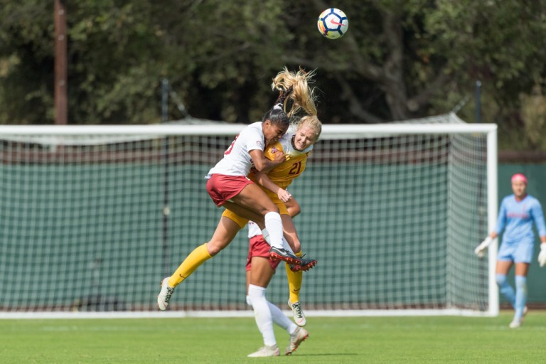 Sophomore defender Kiki Pickett was recently named the Pac-12 Defensive Player of the Week after her goal and assist helped the No. 1 women's soccer team defeat previously undefeated No. 15 Colorado in a 7-0 shutout this past Sunday. (JIM SHORIN/isiphotos.com)