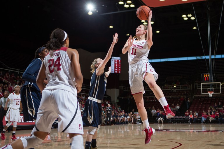 Senior forward Alana Smith (above) put up seven points, nine rebounds and one assist in Thursday night's exhibition. (Courtesy of isiphotos.com)