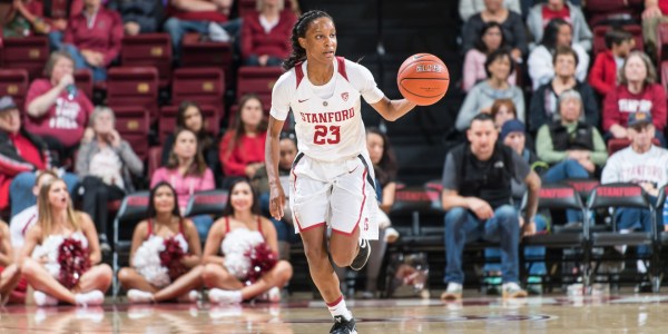 Sophomore guard Kiana Williams (above) led the team on Thursday night with 21 points. She sunk 4-6 three-point shots. (KAREN AMBROSE-HICKEY/isiphotos.com)