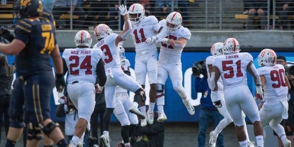 Sophomore cornerback Paulson Adebo (above) had the game of his career against Cal on Saturday, coming down with two unbelievable interceptions. (JIM SHORIN/isiphotos.com)