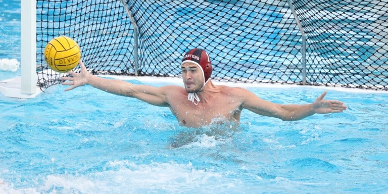 Senior goalkeeper Oliver Lewis (above) tried his best to keep Stanford in the game against USC, but was unable, as the Trojans scored 14 total goals on him during the finals. (HECTOR GARCIA-MOLINA/isiphotos.com)