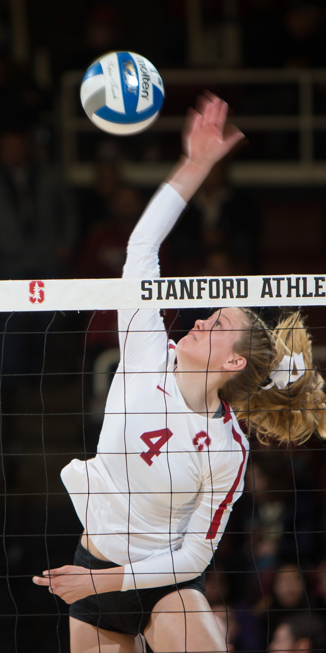 Sophomore outside hitter Meghan McClure recorded nine kills against Alabama State and 12 kills against LMU in the weekend's contests. (AL CHANG/isiphotos.com)