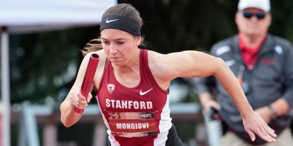 Senior Missy Mongiovi (above) helped the women's 4x400 relay team finish first at the UW Indoor Invitational. (JOHN P. LOZANO/isiphotos.com)