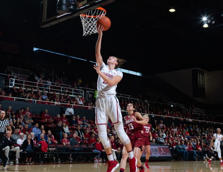 Senior forward Alanna Smith (above) recorded her tenth double-double with fifteen points and eleven rebounds in Friday's Pac-12 quarterfinal victory over Cal. (JOHN P. LOZANO/isiphotos.com)