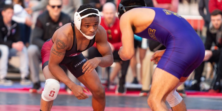 Junior lightweight Gabriel Townsell (above) will hope to make an impact in the Cardinal's match against Cal Baptist (JOHN P. LOZANO/isiphotos.com)