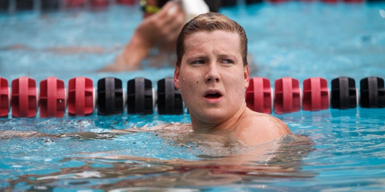 Junior True Sweetser (above) specializes in long distance swimming, and took home second place in both meets for the 1000-yard freestyle. (DAVID ELKINSON/isiphotos.com)