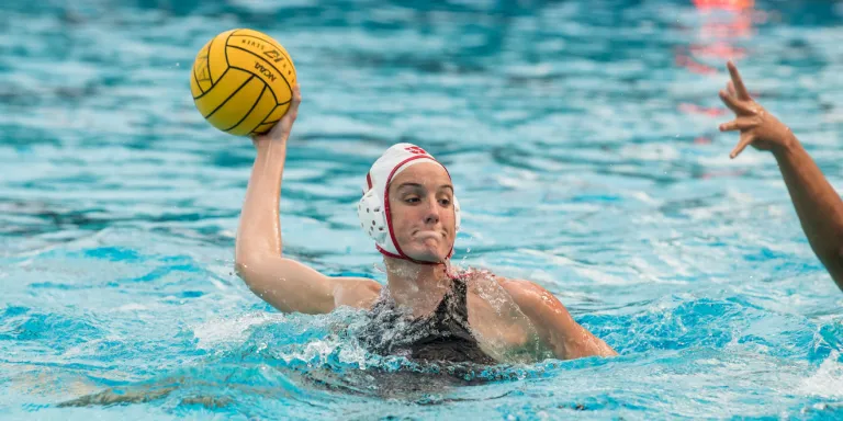 Junior driver Makenzie Fischer (above) leads the team with 35 goals and averages 5.00 goals per game, which is a full goal better than anyone else in the MPSF. She's on pace to break the single-season goal record (93). (KAREN AMBROSE HICKEY/isiphotos.com)