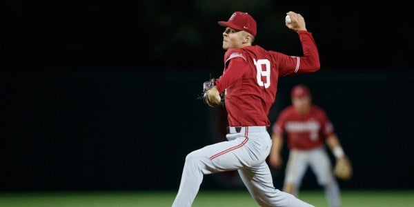 Junior right-handed pitcher Will Matthiessen (above) recorded two home runs in two days as the Cardinal dropped only one game of the team's three-game series with UNLV. (BOB DREBIN/isiphotos.com)