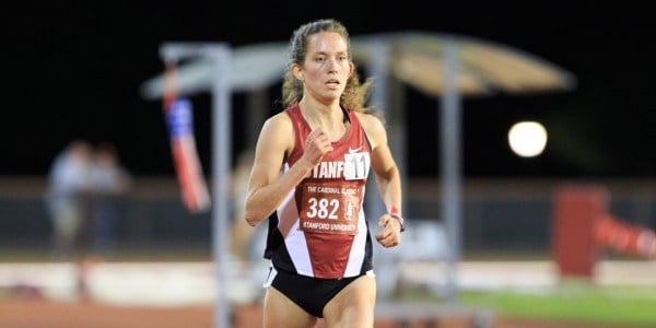 Junior Fiona O'Keeffe (above) broke the MPSF meet record in the 3,000 meters, recording a time of 8:58.58 for a first place finish. O'Keeffe's time shoots her into the top 10 in the NCAA, qualifying her for nationals. (JOHN P. LOZANO/isiphotos.com)