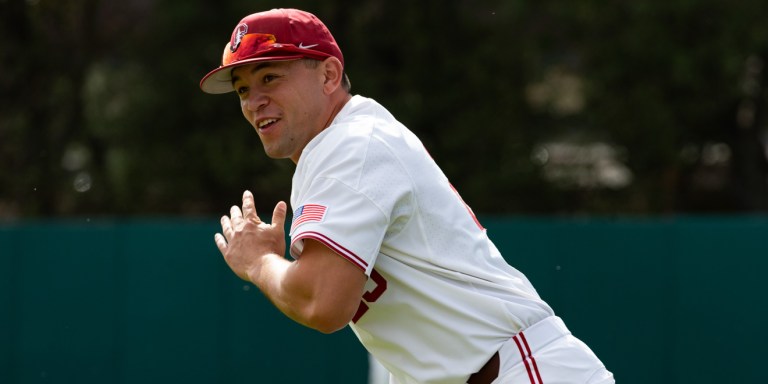 Senior outfielder Brandon Wulff (above) hit two home runs against San Francisco on Wednesday. The Cardinal face Cal State Fullerton, seeking redemption after losing to them in the NCAA tournament. (JOHN LOZANO/isiphotos.com)