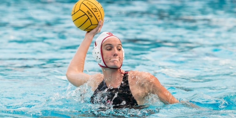 Junior driver Makenzie Fischer (above) averages 4.27 goals per game. If she scores four more goals, she will overtake Kelly Eaton '10, who ranks tenth on the Cardinal's all-time scoring list. (KAREN HICKEY/isiphotos.com)