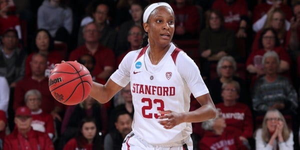 Sophomore guard Kiana Williams had eight points at the break, shooting 2-5 from three point range after missing all eleven attempts the previous game. The San Antonio native is averaging 14.3 points and 4.9 assists per game on the season. (BOB DREBIN/isiphotos.com)