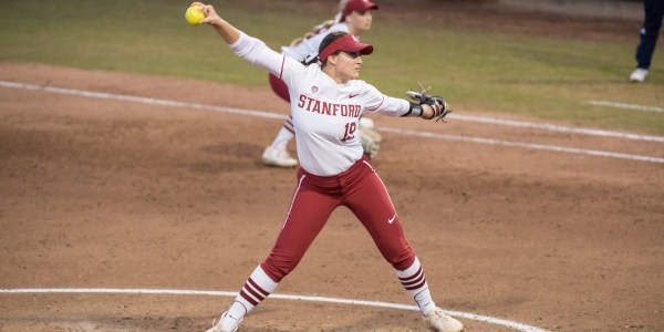 Junior relief pitcher Kiana Pancino (above) entered the game after the departure of sophomore starting pitcher Maddy Dwyer. Pancino  secured her second save of the series after taking over in the fifth. (KAREN AMBROSE HICKEY/isiphotos.com)