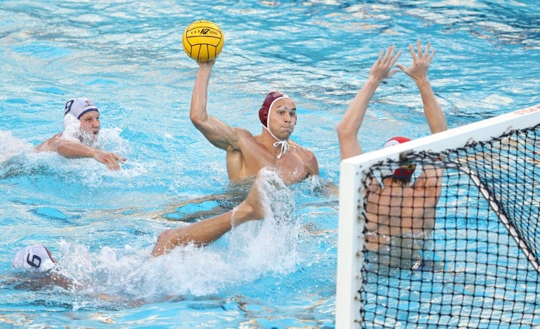 Senior driver Blake Parrish (above) led the Cardinal charge for the national title, scoring in all twenty-four games he played in and averaged nearly two goals per game. Despite a terrific season, Stanford ultimately fell 12-14 against No. 3 USC in the NCAA title game. (HECTOR GARCIA-MOLINA/isiphotos.com)