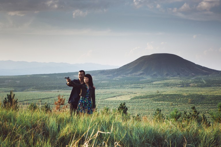 In Jia Zhangke's "Ash Is Purest White," Qiao (Zhao Tao) is led astray when she becomes involved with mafia boss Bin (courtesy of Cohen Media Group).