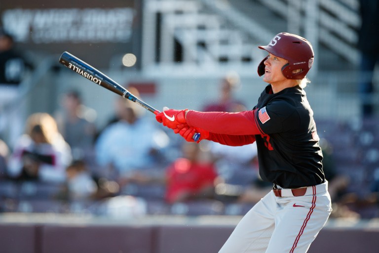 Junior Kyle Stowers  (above) was the first of five Cardinal drafted in the first six rounds of the 2019 MLB draft. Stowers will be heading to Maryland after being picked 71st overall by the Baltimore Orioles. (BOB DREBIN/isiphotos.com)