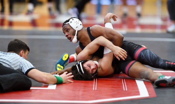 Junior Gabriel Townsell (above) made the move of the year when he hoisted his ASU opponent in the air and then took him down with just six seconds left in the match. (HECTOR GARCIA-MOLINA/isiphotos.com)