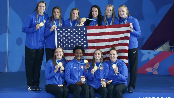 Team USA women's water polo (above) secured its fifth consecutive Pan American Games gold medal with the help of six current and past Cardinal athletes. (Courtesy of Stanford Athletics)