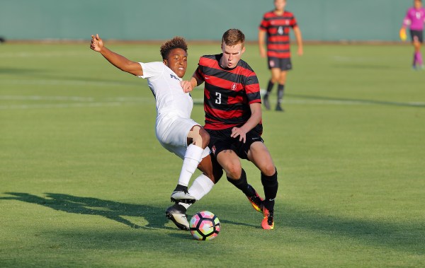 Redshirt senior defender Tanner Beason (above) converted a penalty kick to help Stanford defeat Penn State 5-0 in Friday's season opener. (HECTOR GARCIA-MOLINA/isiphotos.com)