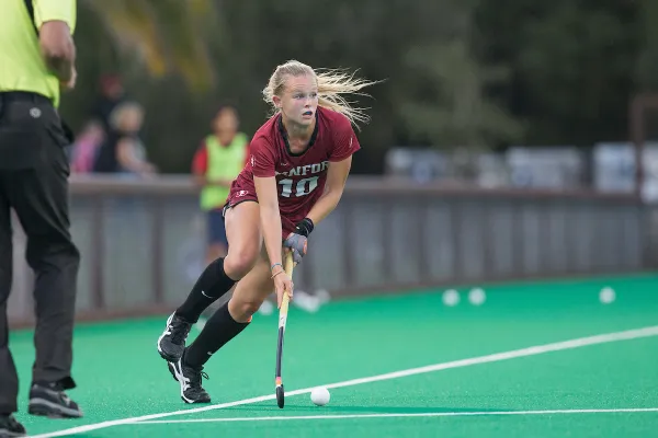 Coming off her first game of the season without a goal, junior attacker Corinne Zanolli turned things around in a big way on Sunday, recording her first hat trick of the season and fourth ever with Stanford. Zanolli has 12 goals this year and leads all NCAA players in goals per game. (Photo: Maciek Gudrymowicz/isiphotos.com)