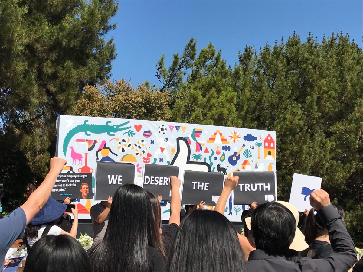 Vigil held at Facebook for employee who died by suicide