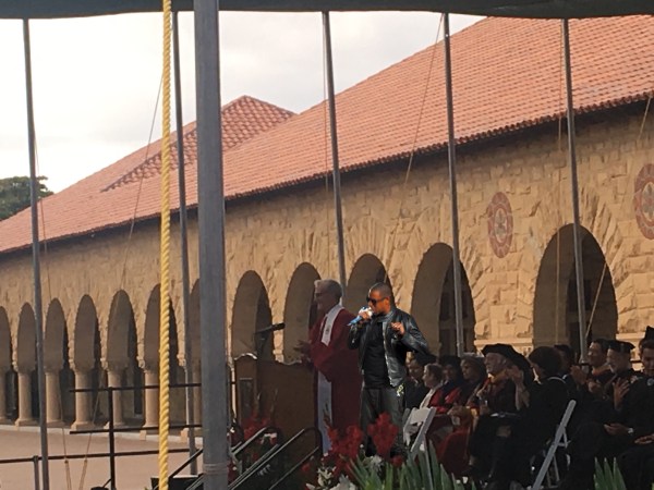 Stanford News is restricting official photos of the event, but the above shot was taken from a freshman's Snapchat story (PATRICK MONREAL and RICHARD COCA/The Stanford Daily)