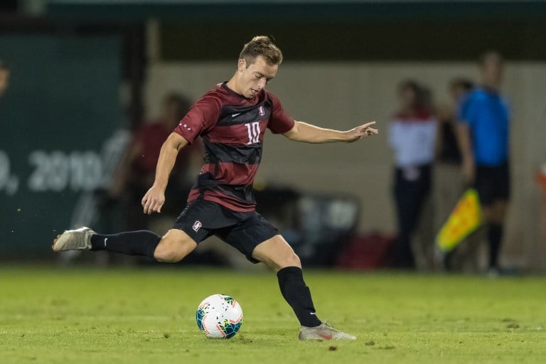 Junior forward Charlie Wehan (above) scored the game tying goal against the University of California, Santa Barbara on Sunday. The game ended in a 3-3 tie (JIM SHORIN/isiphotos.com).