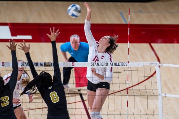 Stuck in a slump for the past few games, Audriana Fitzmorris (above) returned to her All-American form, slashing 16/1/30 to hit .500 against No. 25 Oregon.  (KAREN AMBROSE HICKEY/isiphotos.com)