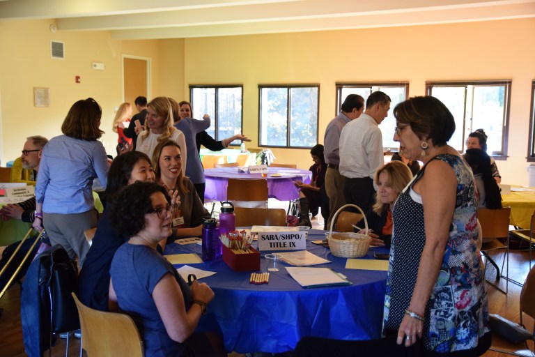 University administrators and students met on Wednesday following the campus climate survey on sexual assault and harassment. They discussed potential changes and a need for action from both sides. (Photo: Evan Peng / The Stanford Daily)