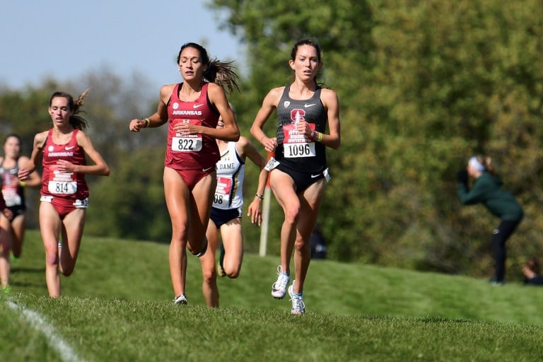 Senior Fiona O'Keeffe (above) placed fourth at the Nuttycombe Invitational on Friday, marking the highest finish by a Stanford woman in program history. (PHOTO: Courtesy of Aaron Shepley Photography)