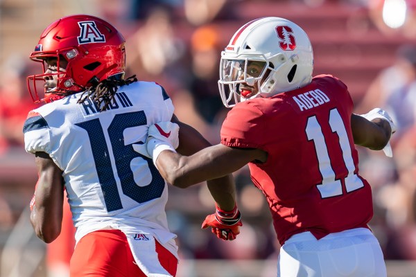 Junior corner back Paulson Adebo (above) snatched two interceptions last game out. He will be tested by a very talented crop of Colorado wide receivers on Saturday in Boulder. (Photo: Glen Mitchell / isiphoto.com)